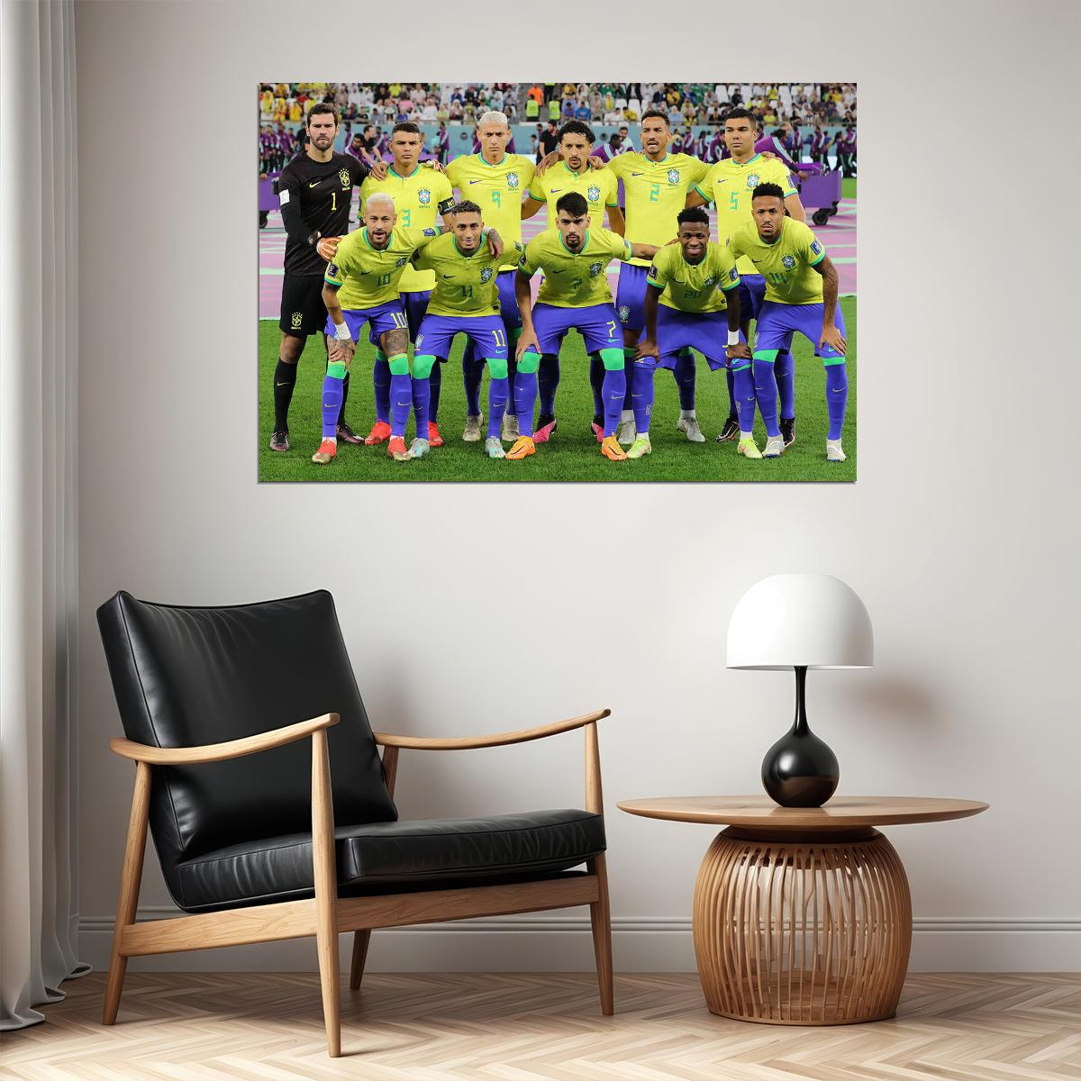 Brazil National Football Team World Cup Poster Wall Art Print Home Wall Decor - xonomax