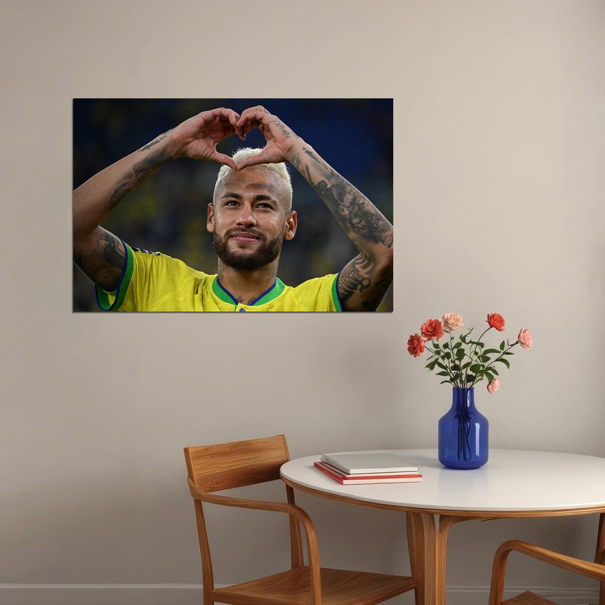 Neymar Brazil National Team World Cup Poster Wall Art Print Home Wall Decor - xonomax