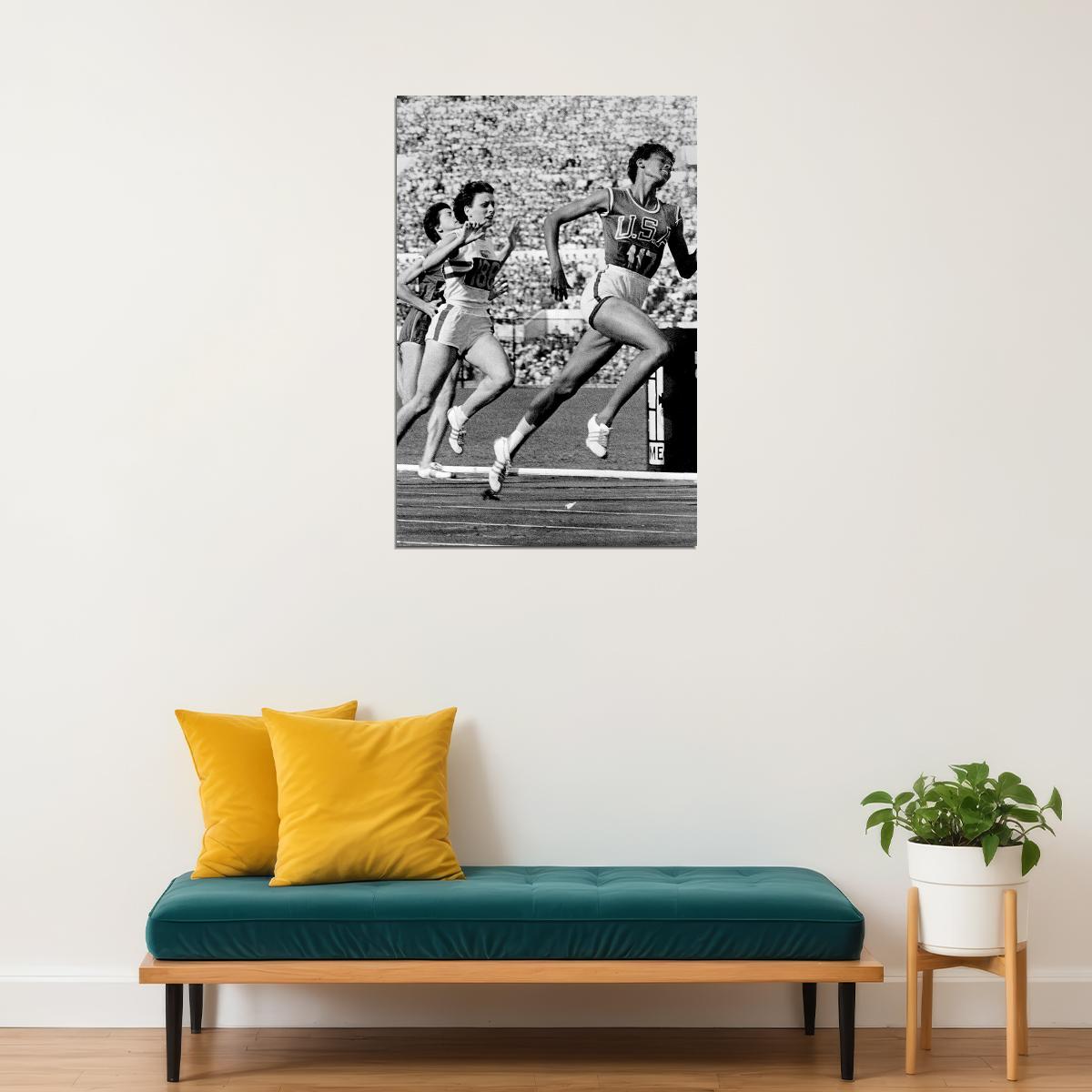 Wilma Rudolph Track And Field Sports Poster Wall Art Print Home Wall Decor - xonomax