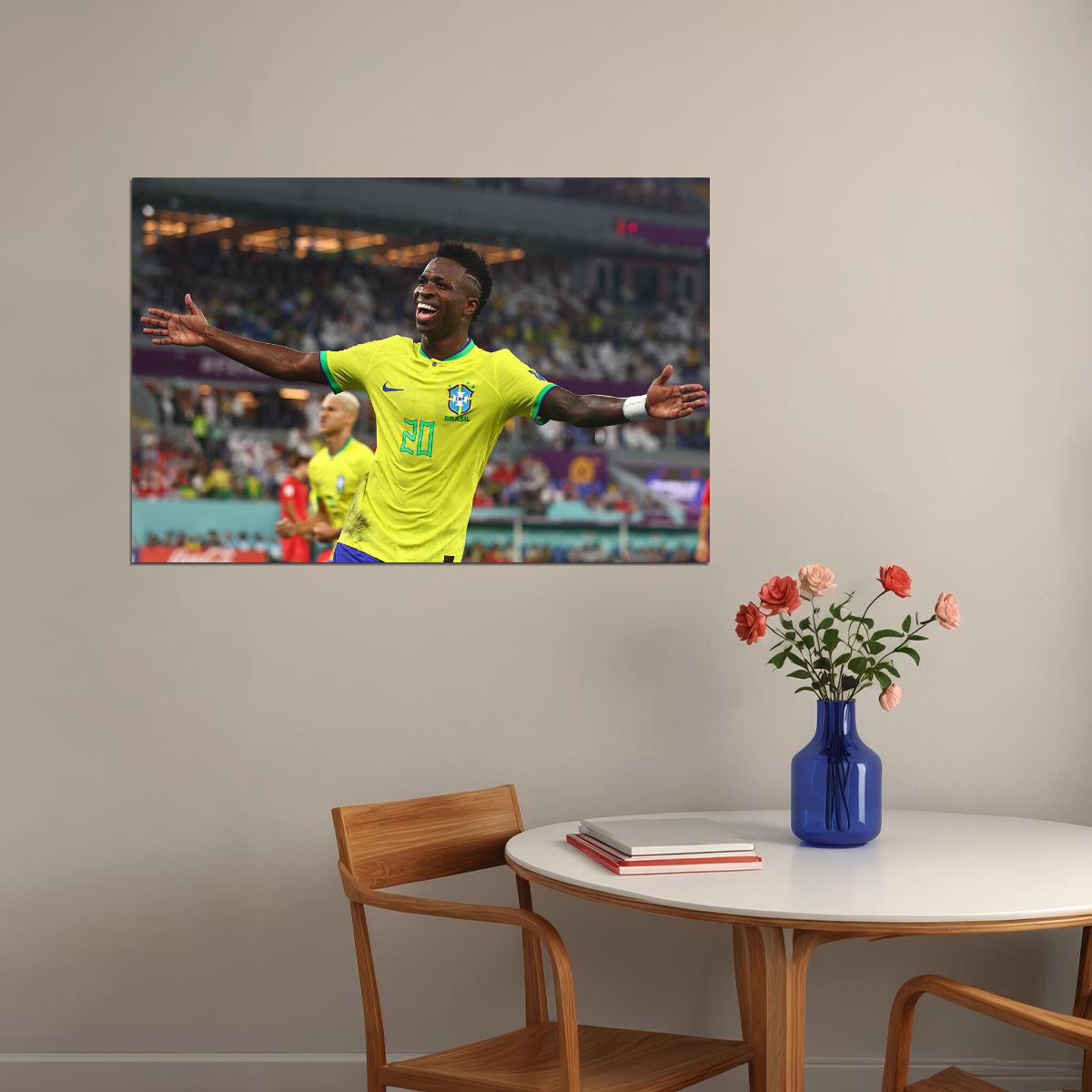 Vini Jr Goal Celebration Brazil World Cup Poster Wall Art Print Home Wall Decor - xonomax