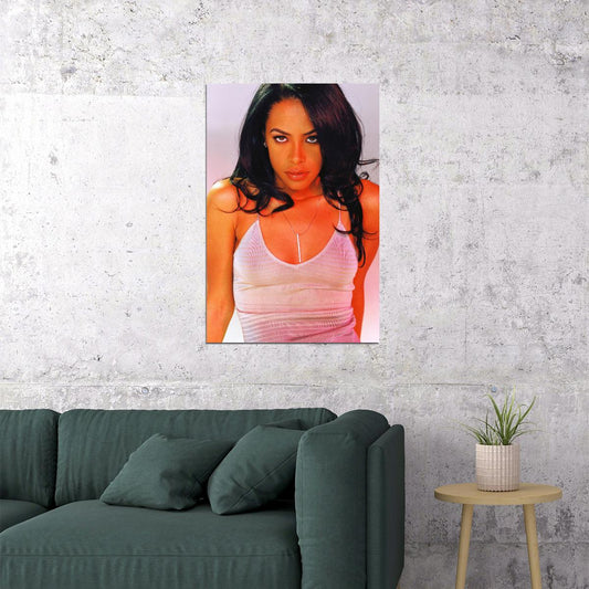 Aaliyah 80s 90s Vintage Singer Model Star Poster Wall Art Print Home Wall Decor - xonomax