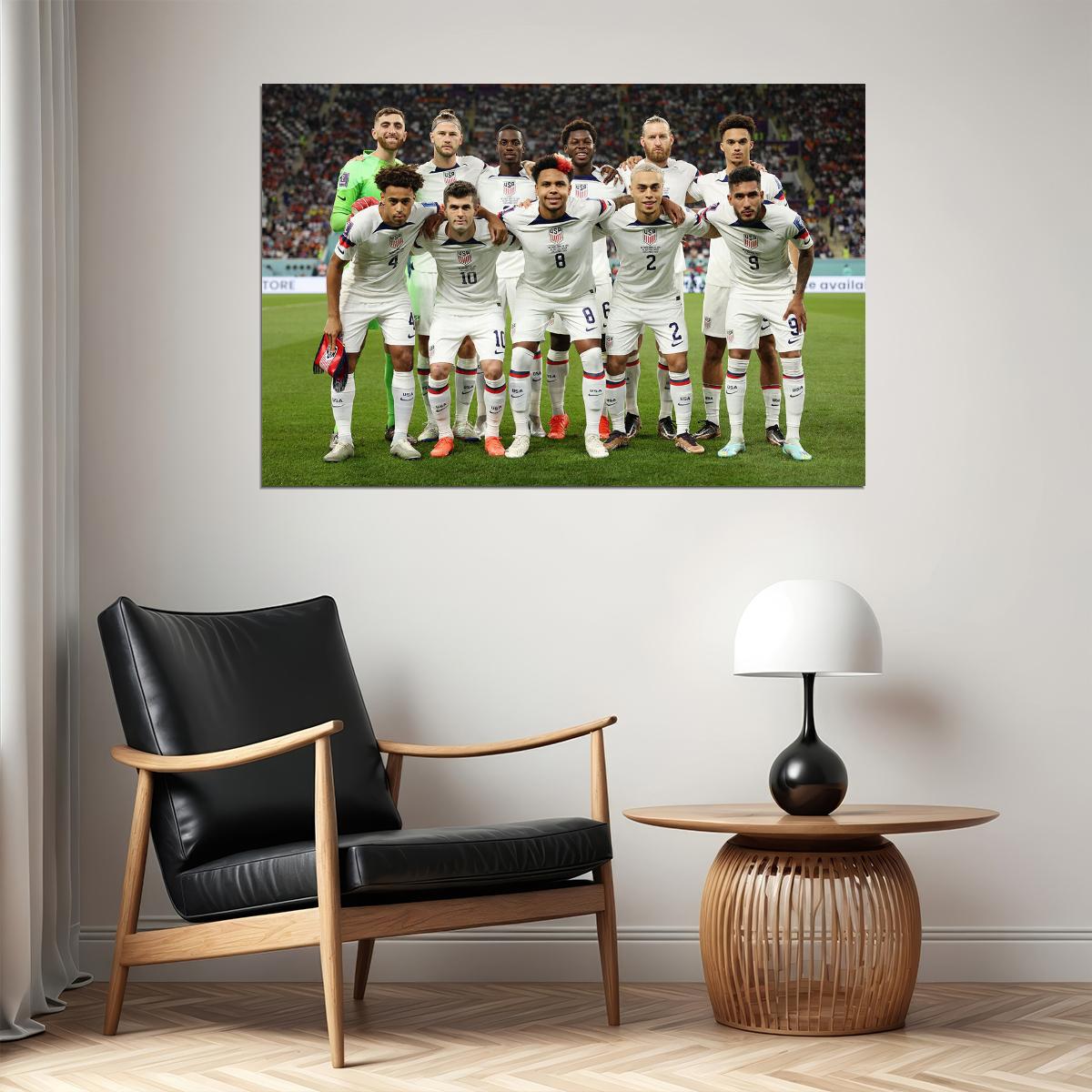 United States Men's National Soccer Team World Cup Poster Wall Art Print Home Wall Decor - xonomax