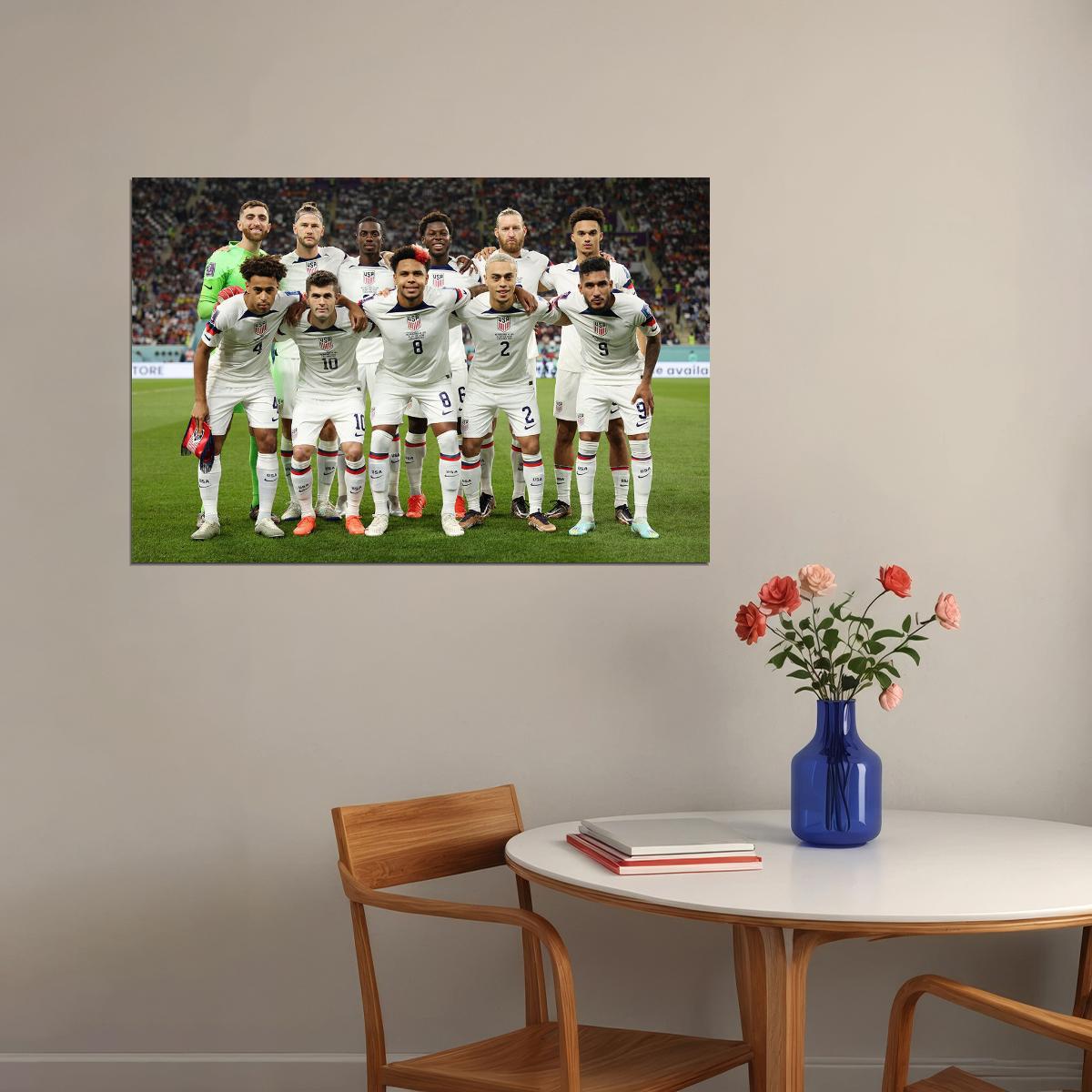 United States Men's National Soccer Team World Cup Poster Wall Art Print Home Wall Decor - xonomax