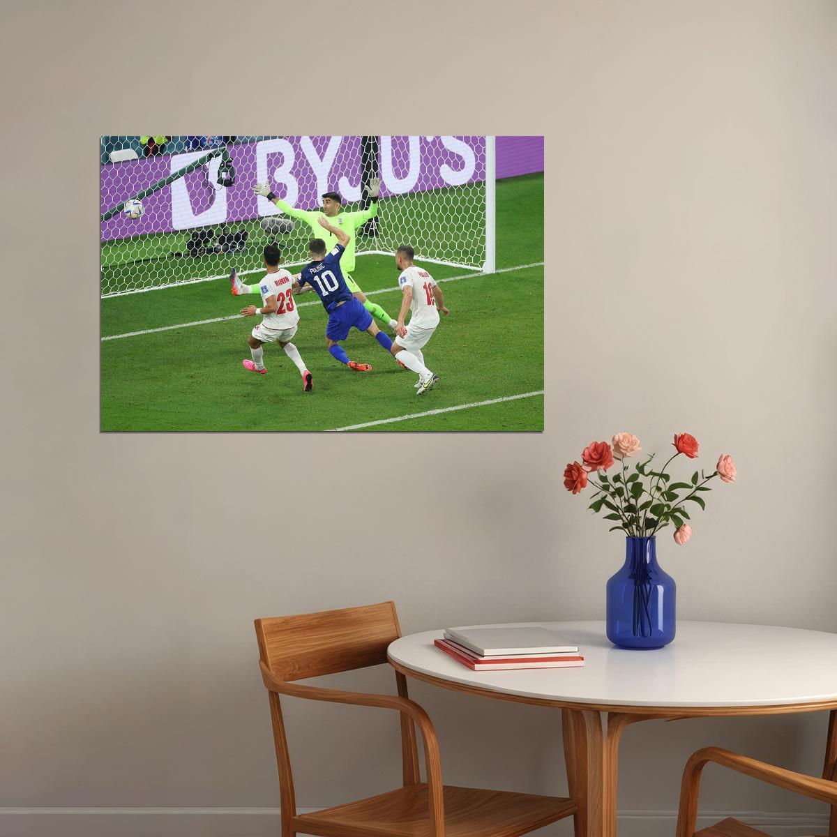 Christian Pulisic Goal United States World Cup Poster Wall Art Print Home Wall Decor - xonomax