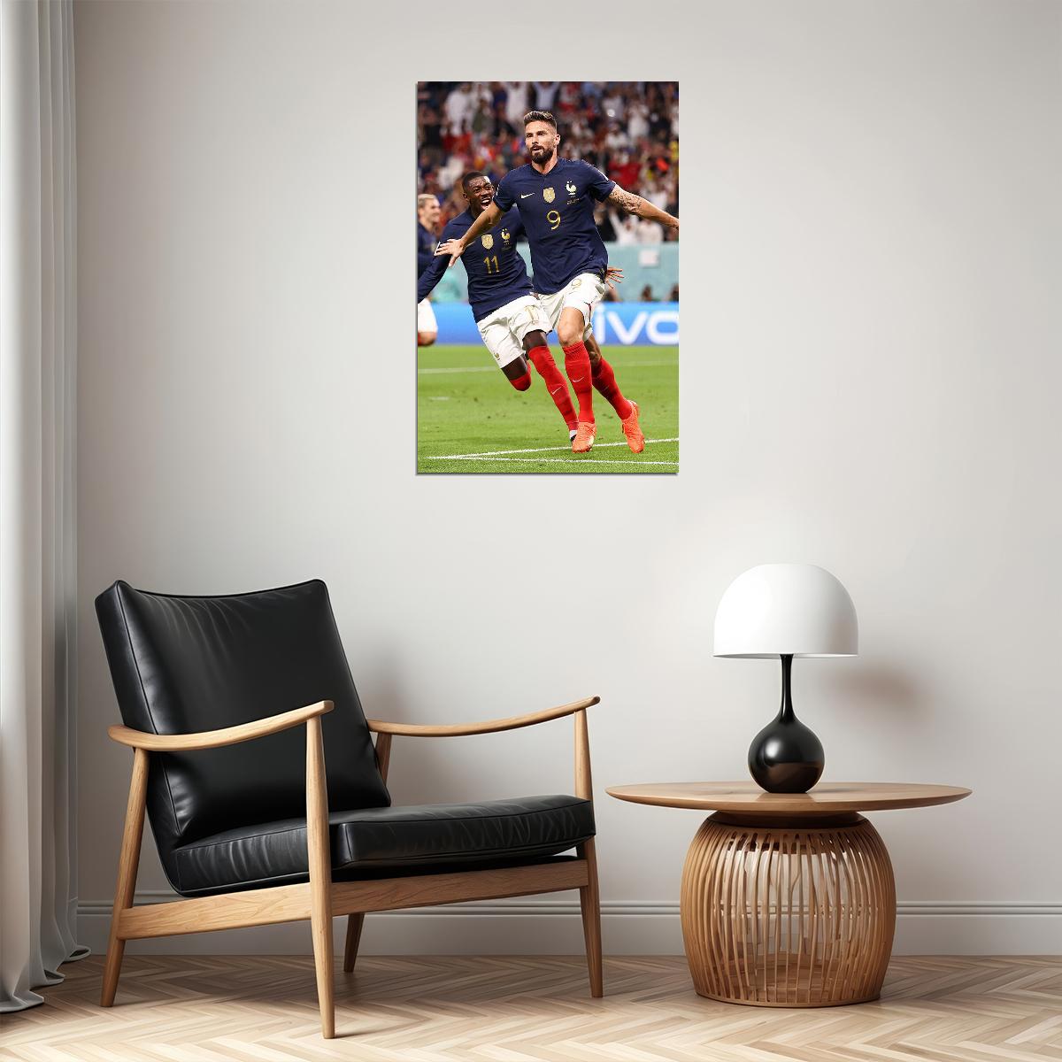 Olivier Giroud France National Team World Soccer Fans Poster Wall Art Print Home Wall Decor - xonomax