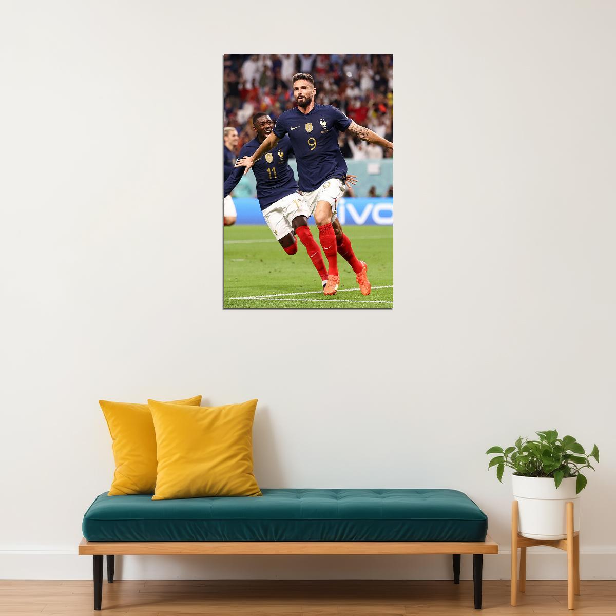 Olivier Giroud France National Team World Soccer Fans Poster Wall Art Print Home Wall Decor - xonomax