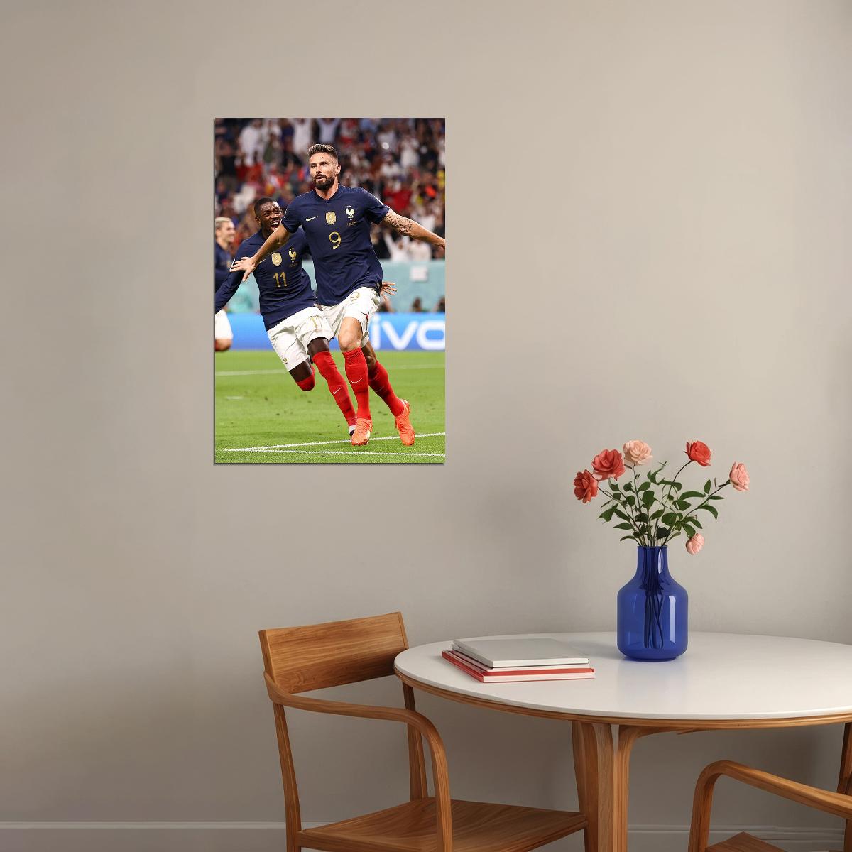 Olivier Giroud France National Team World Soccer Fans Poster Wall Art Print Home Wall Decor - xonomax