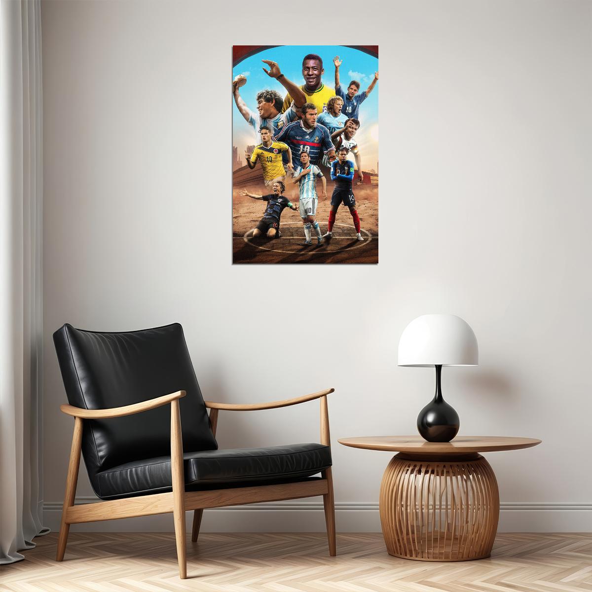 Soccer Number 10 Maradona Matthäus Messi Modric Mbappe Poster Wall Art Print Home Wall Decor - xonomax