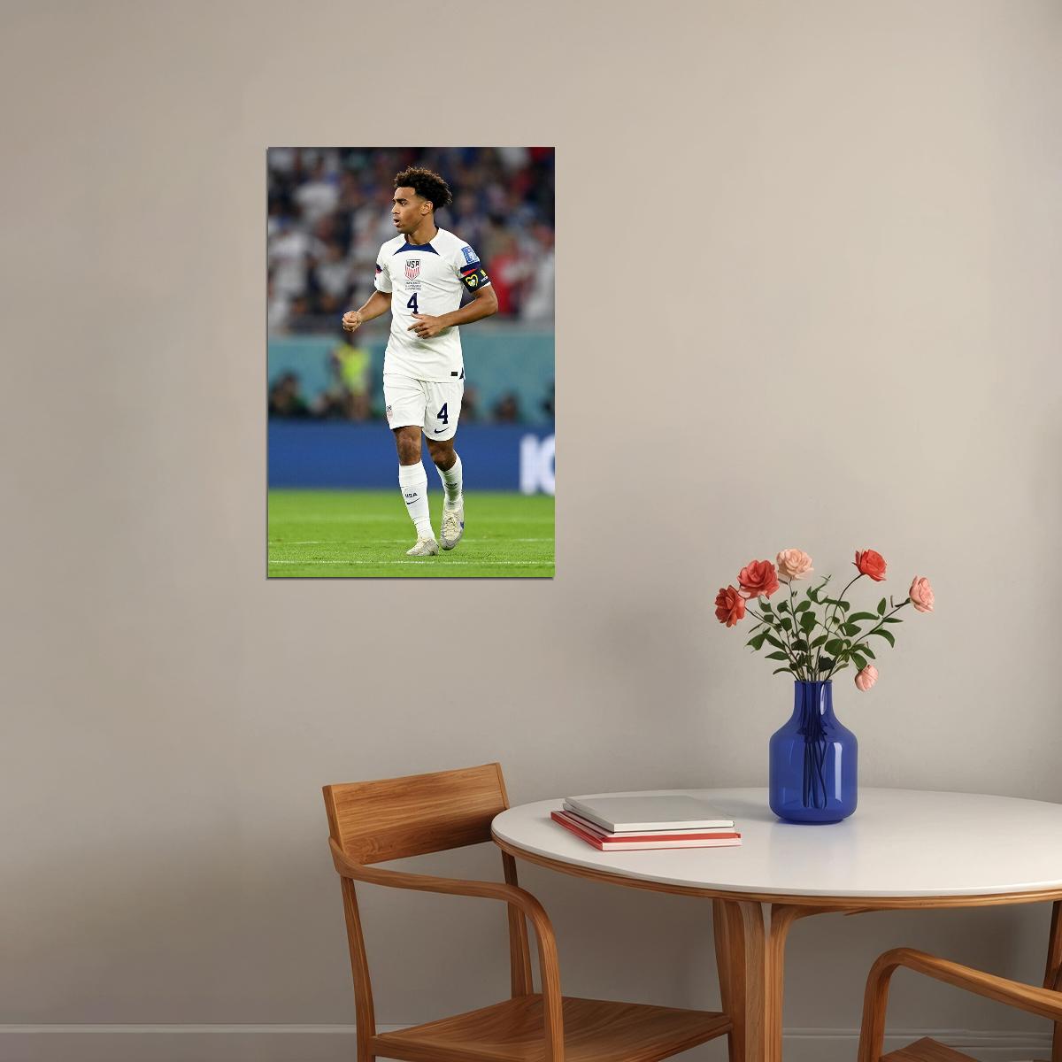 Tyler Adams United States National Soccer Team World Cup Poster Wall Art Print Home Wall Decor - xonomax