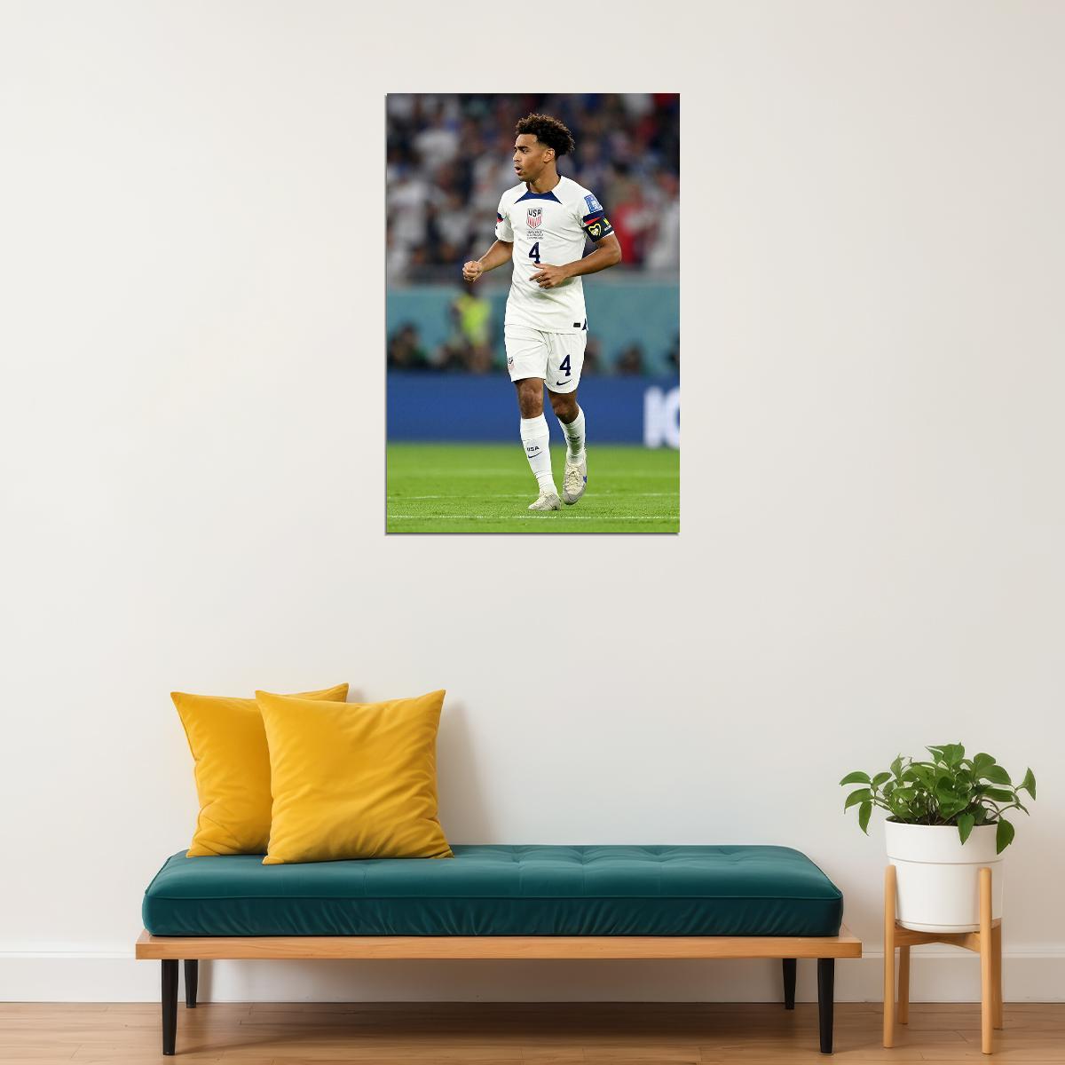 Tyler Adams United States National Soccer Team World Cup Poster Wall Art Print Home Wall Decor - xonomax