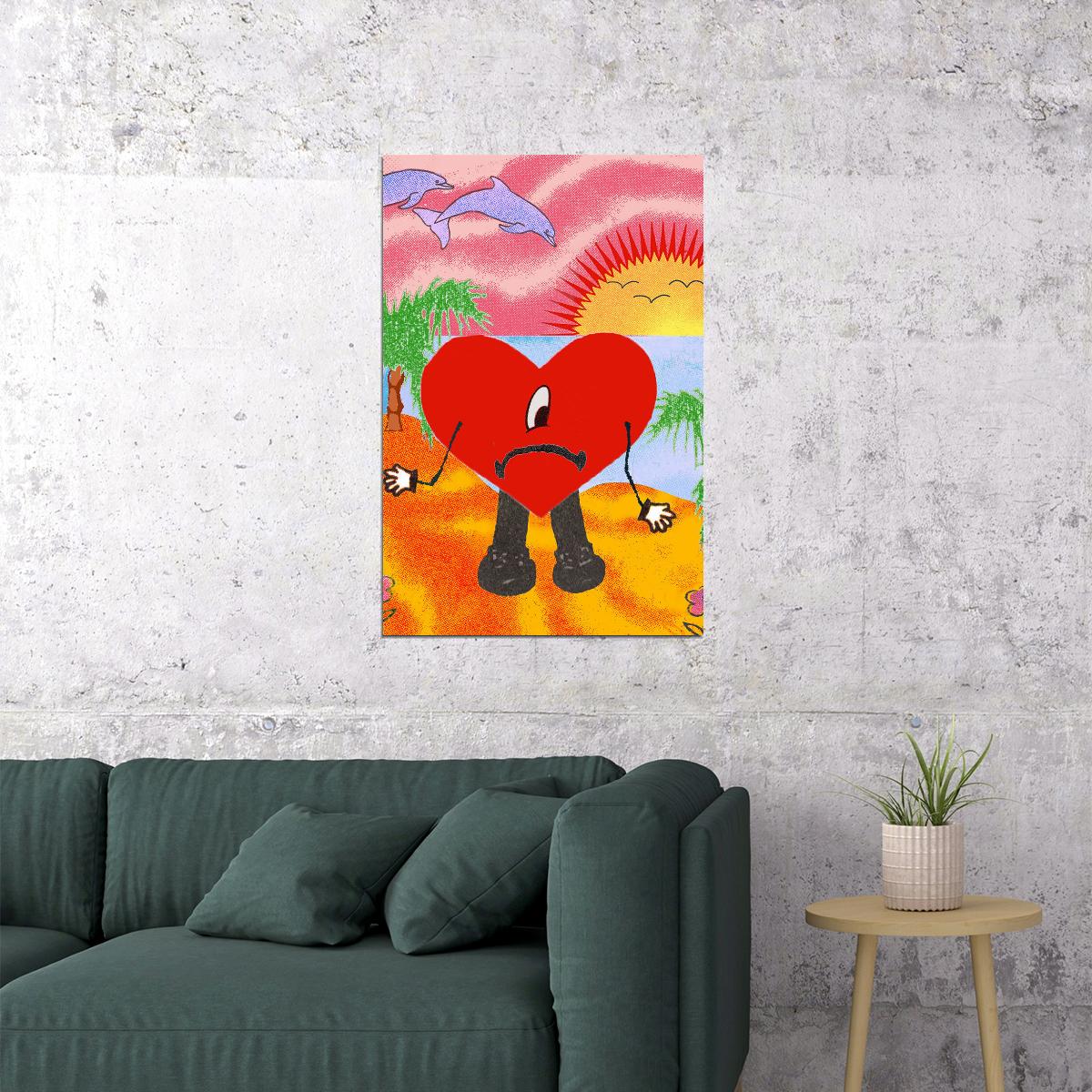 Rapper Bad Bunny Un Verano Sin Ti Poster Wall Art Print Home Wall Decor - xonomax