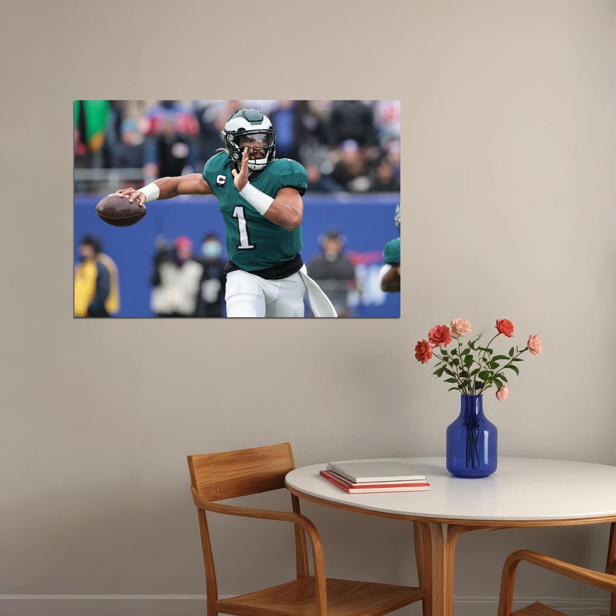 Philadelphia Eagles Jalen Hurts American Football Player Poster Wall Art Print Home Wall Decor - xonomax