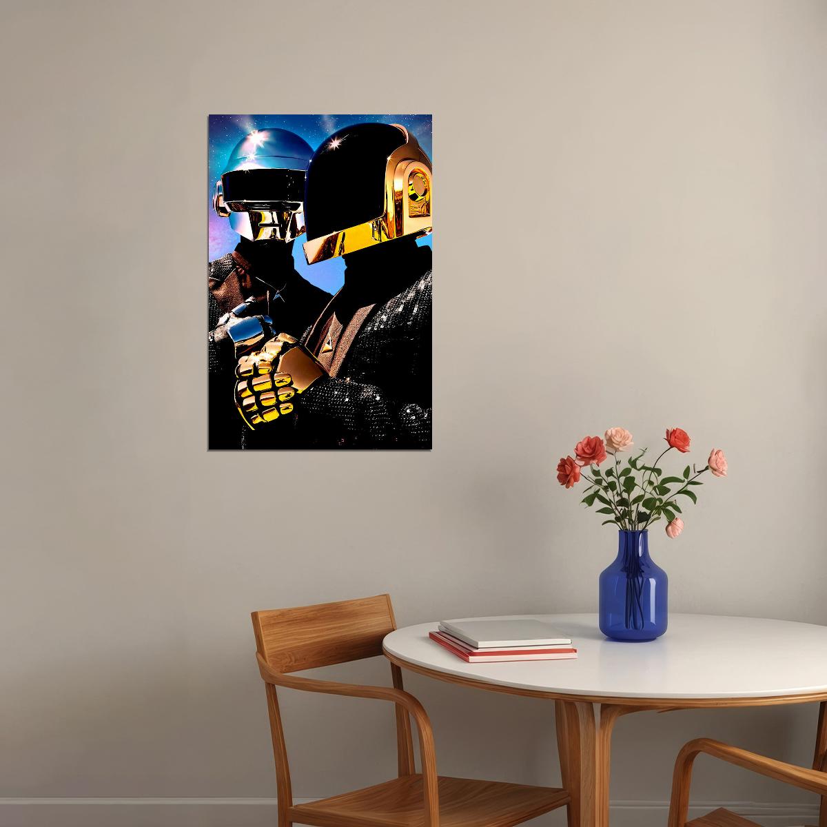 Daft Punk Mask Pop Music Singer Artists Singer Poster Wall Art Print Home Wall Decor - xonomax
