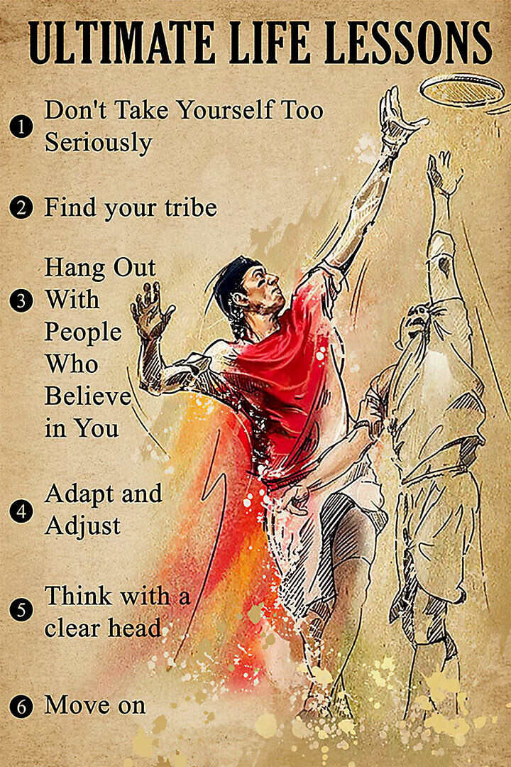 Ultimate Frisbee Life Lessons Sport Poster Wall Art Print Home Wall Decor - xonomax