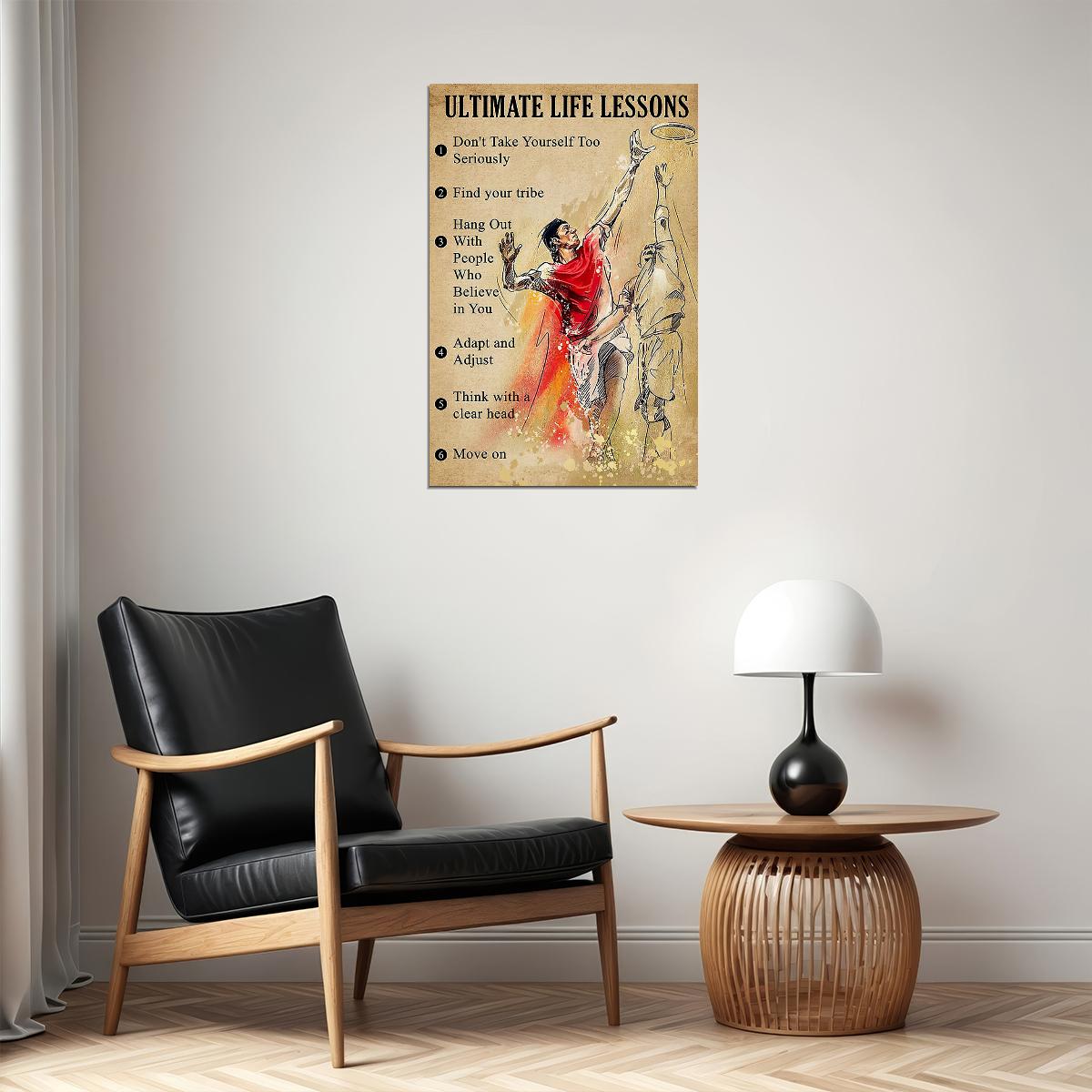 Ultimate Frisbee Life Lessons Sport Poster Wall Art Print Home Wall Decor - xonomax