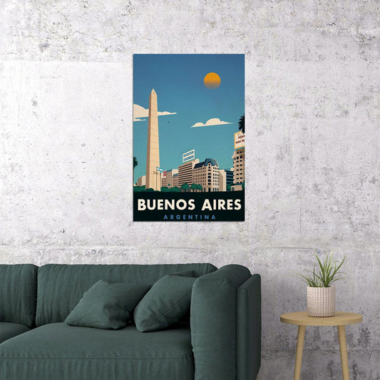 Buenos Aires Minimalist Travel Poster Wall Art Print Home Wall Decor - xonomax