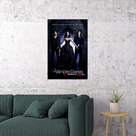 The Vampire Diaries Tv Movie Paul Wesley Ian Joseph Poster Wall Art Print Home Wall Decor - xonomax