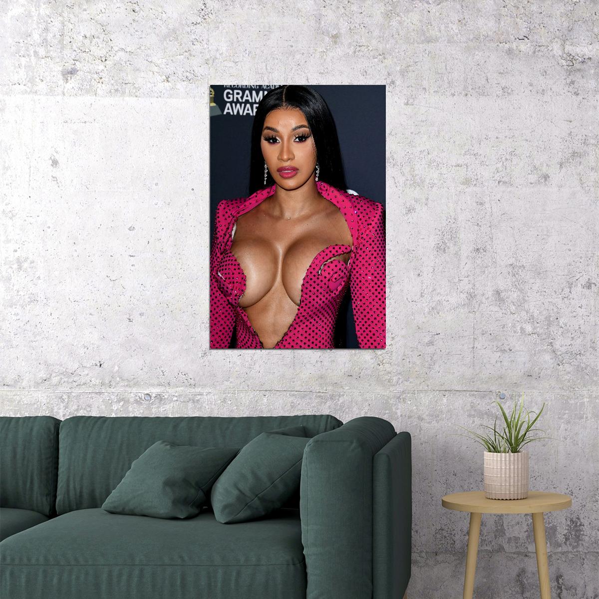 Cardi B American Fashion Female Rapper Singer Poster Wall Art Print Home Wall Decor - xonomax