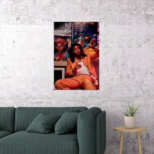 J Cole Hip Hop Rap Music Star Singer Poster Wall Art Print Home Wall Decor - xonomax