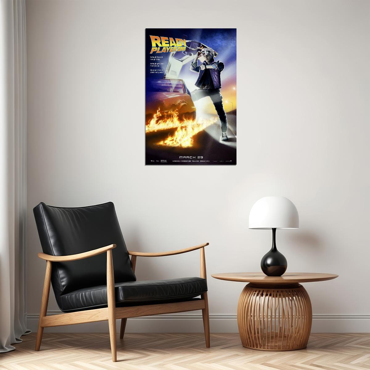 Ready Player One 2018 Back To The Future Movie Action Poster Wall Art Print Home Wall Decor - xonomax