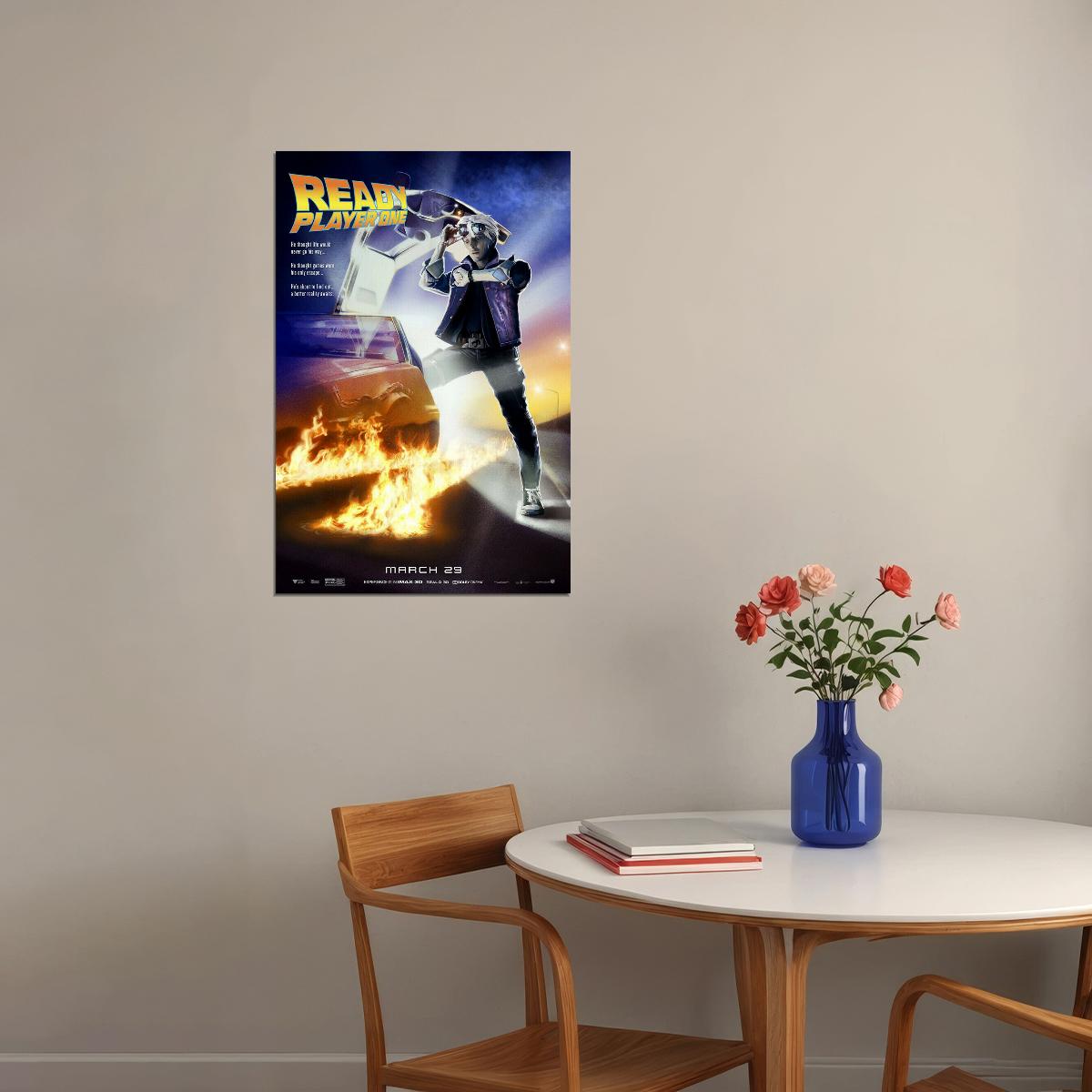 Ready Player One 2018 Back To The Future Movie Action Poster Wall Art Print Home Wall Decor - xonomax