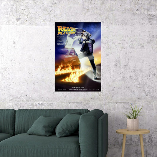 Ready Player One 2018 Back To The Future Movie Action Poster Wall Art Print Home Wall Decor - xonomax