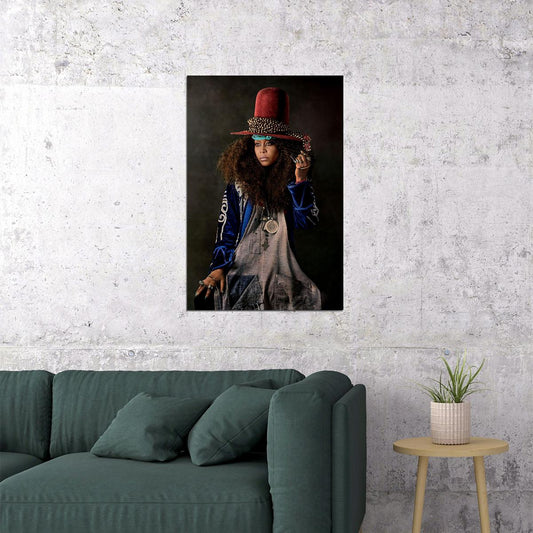 Erykah Badu Music Singer Star Musician Poster Wall Art Print Home Wall Decor - xonomax
