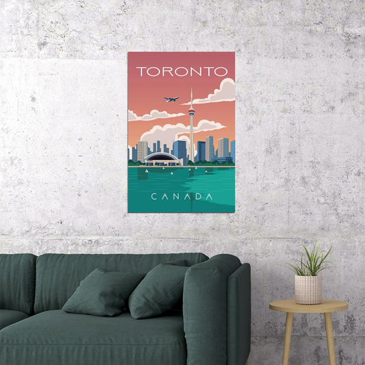 Travel Toronto City Vintage Landscape Sea Poster Wall Art Print Home Wall Decor - xonomax