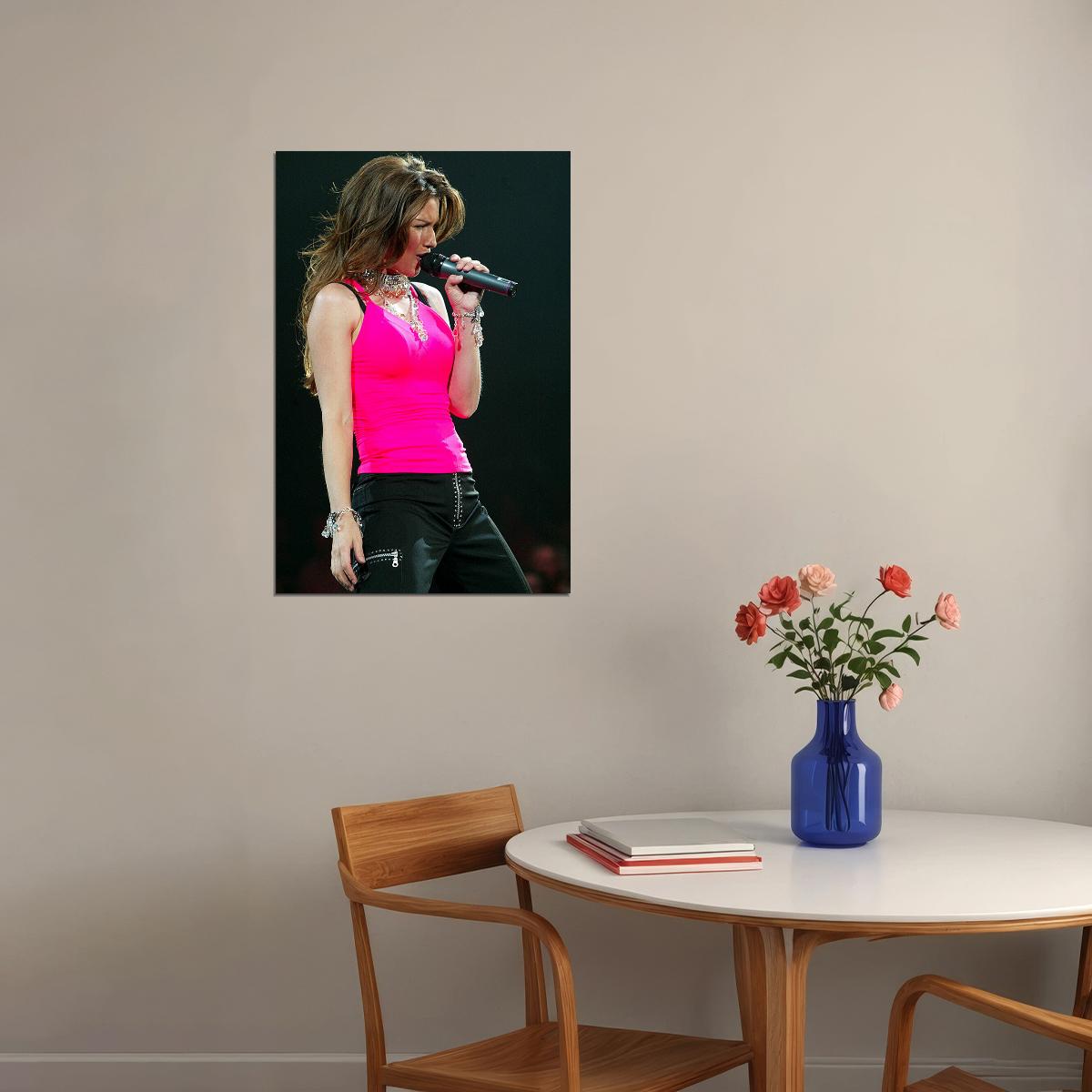 Shania Twain Singer And Beautiful Musician Poster Wall Art Print Home Wall Decor - xonomax