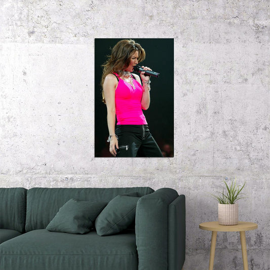 Shania Twain Singer And Beautiful Musician Poster Wall Art Print Home Wall Decor - xonomax