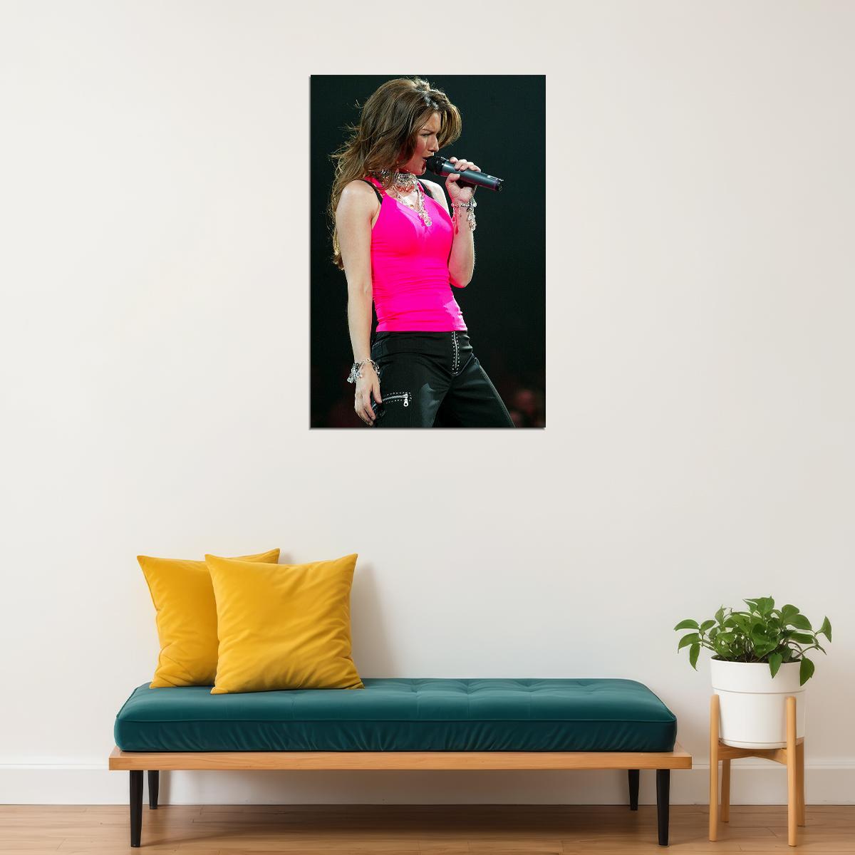 Shania Twain Singer And Beautiful Musician Poster Wall Art Print Home Wall Decor - xonomax