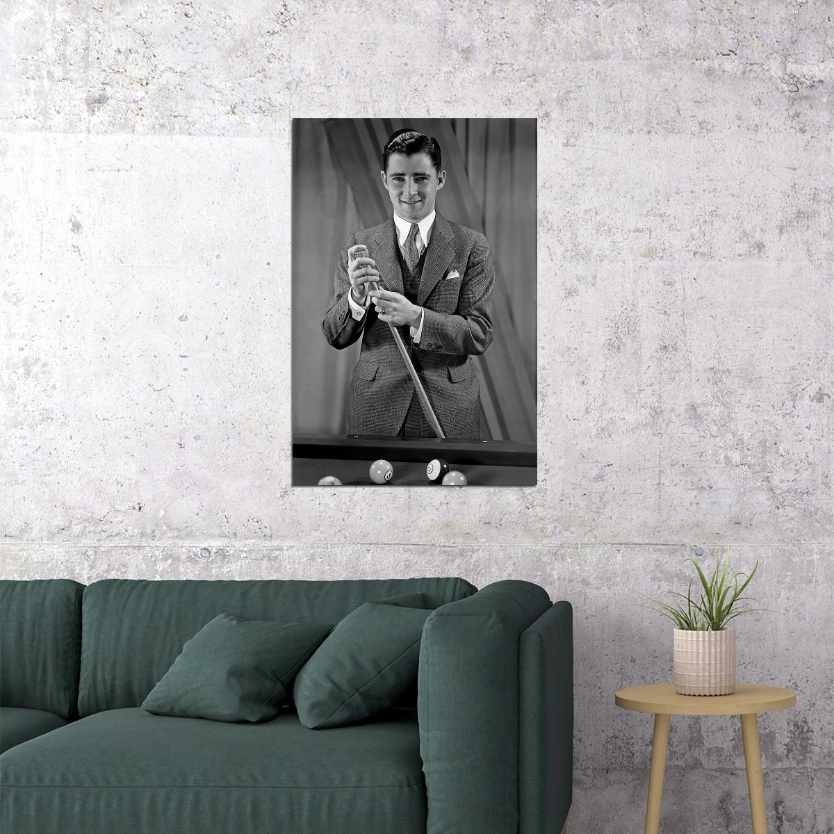 World Pocket Billiards Champion Willie Mosconi Paul Poster Wall Art Print Home Wall Decor - xonomax