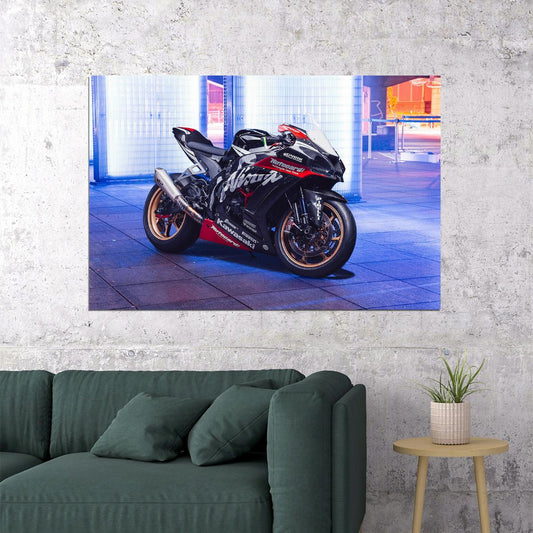 Kawasaki Ninja Zx 10r Sports Motorcycle Speed Poster Wall Art Print Home Wall Decor - xonomax