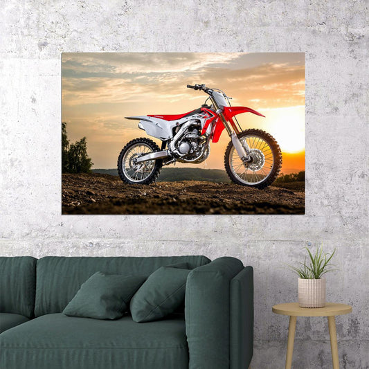 Honda Crf Motocross Racing Motorcycle Speed Poster Wall Art Print Home Wall Decor - xonomax