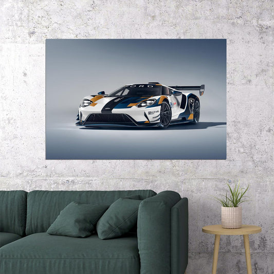 Ford Gt Mk Ii Luxury Car Desing Car Racing Car Poster Wall Art Print Home Wall Decor - xonomax