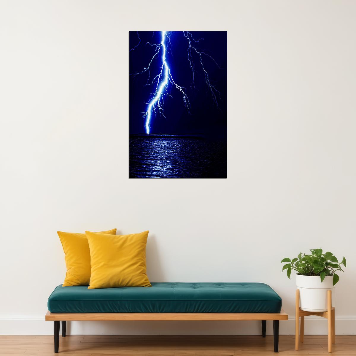 The Power Of Nature Lightning Photo Picture Poster Wall Art Print Home Wall Decor - xonomax