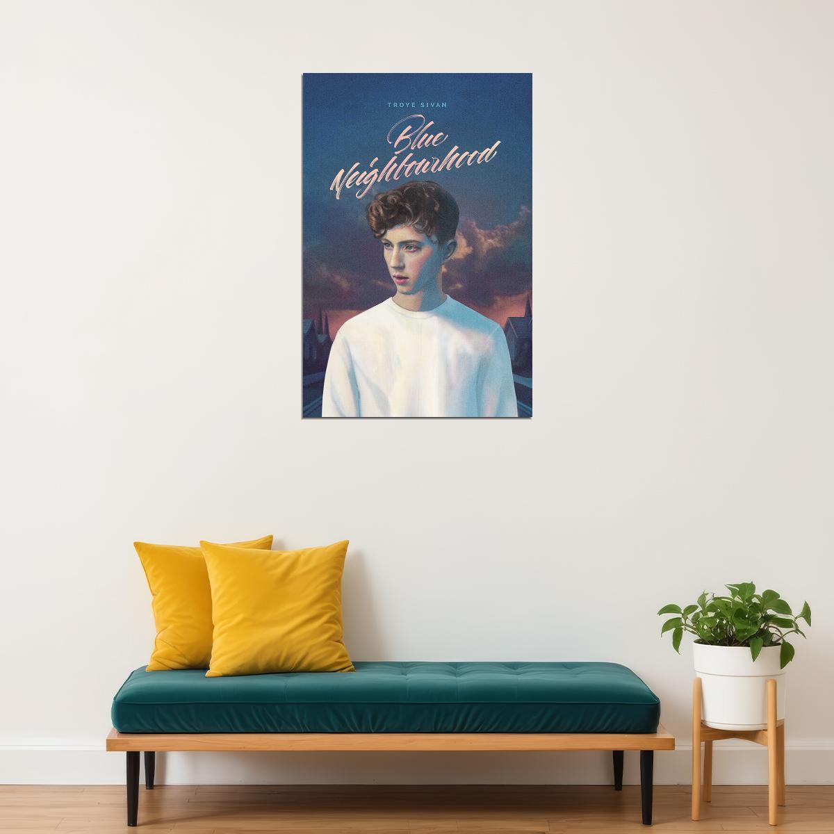 Troye Sivan Blue Neighbourhood Album Cover Musician Poster Wall Art Print Home Wall Decor