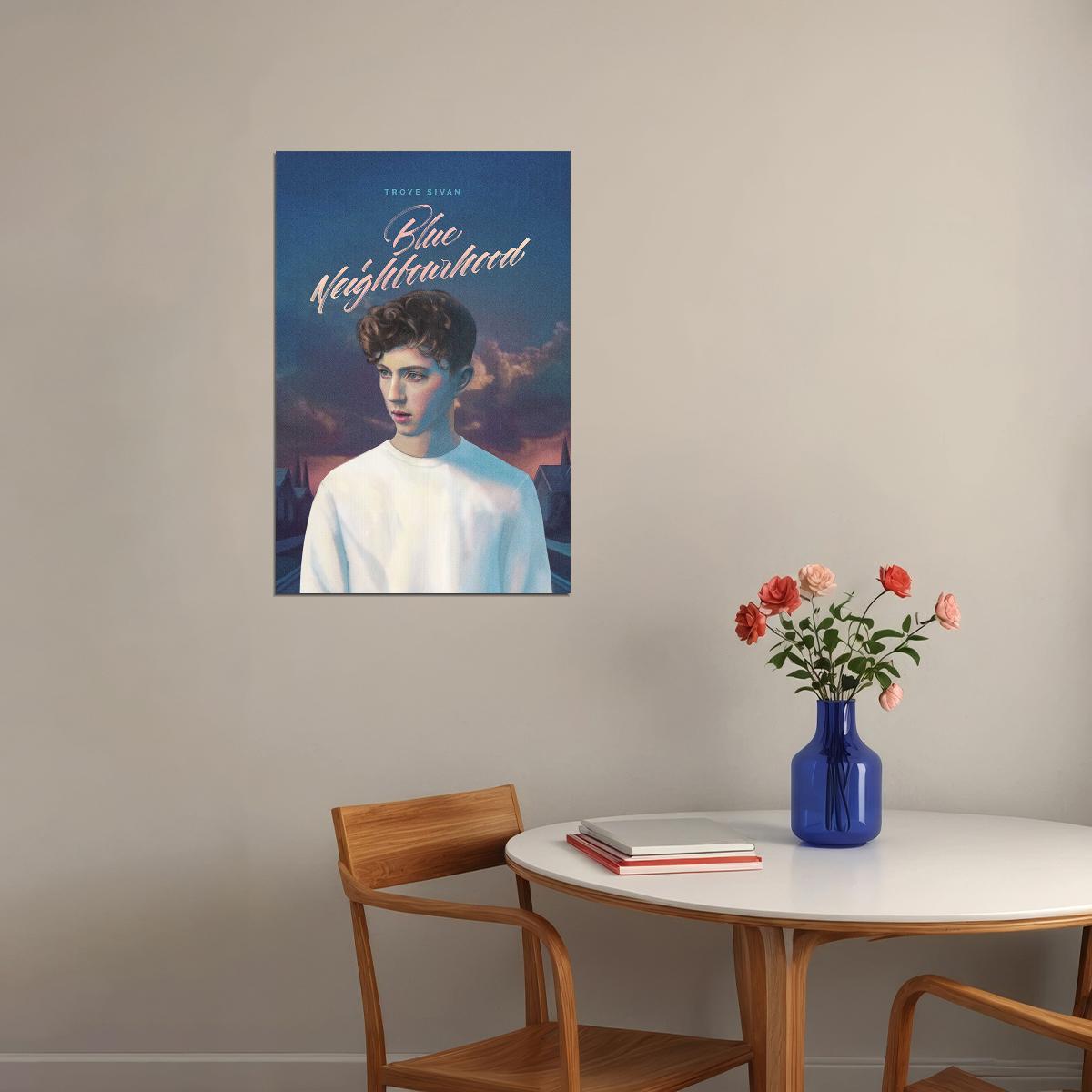 Troye Sivan Blue Neighbourhood Album Cover Musician Poster Wall Art Print Home Wall Decor