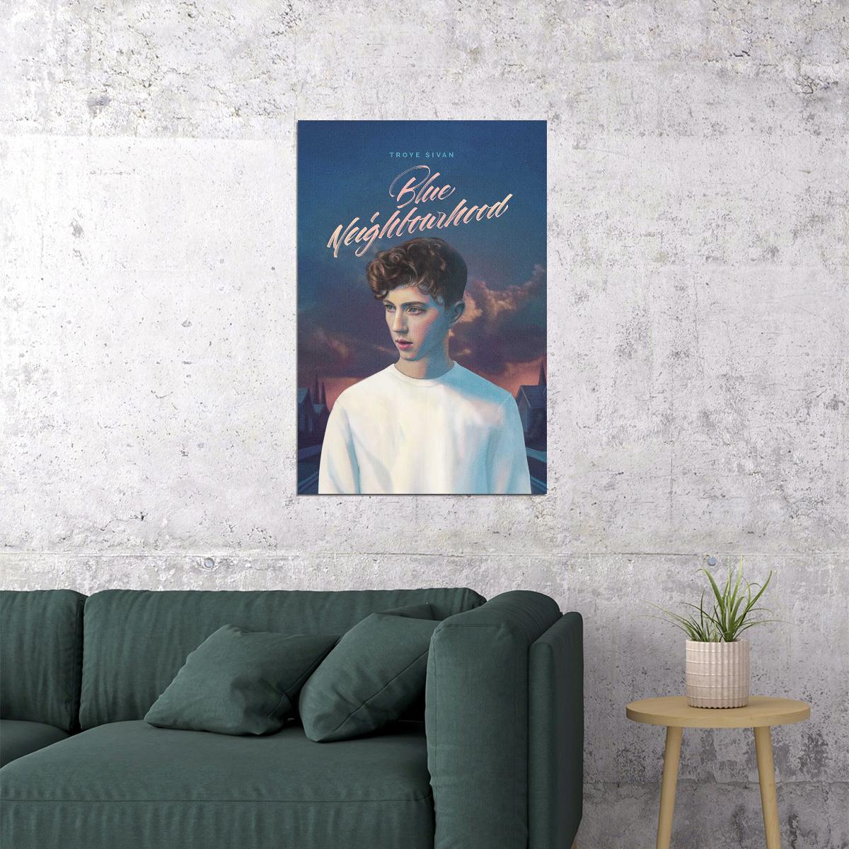 Troye Sivan Blue Neighbourhood Album Cover Musician Poster Wall Art Print Home Wall Decor
