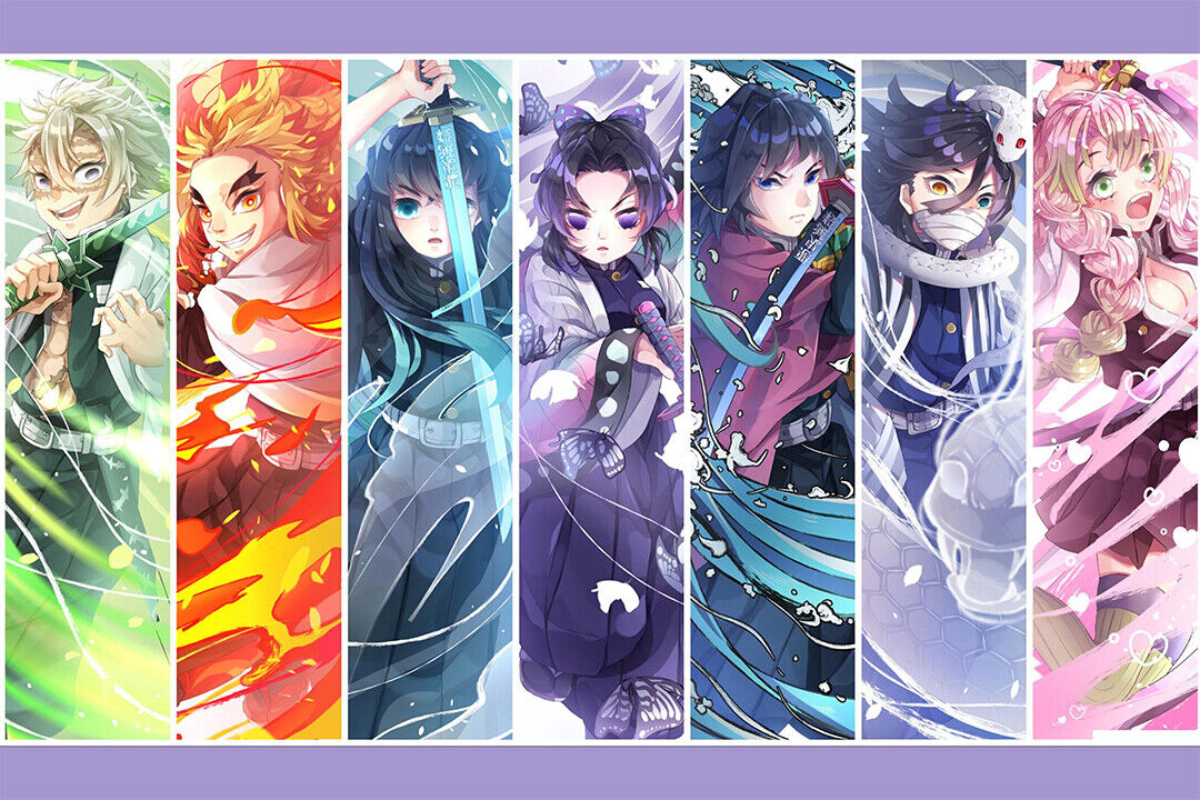 Demon Slayer Kimetsu No Yaiba Fight Anime Poster Wall Art Print Home Wall Decor - xonomax