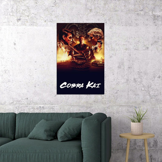 Cobra Kai Season 1 2 3 Karate Fight Tv Movie Poster Wall Art Print Home Wall Decor - xonomax