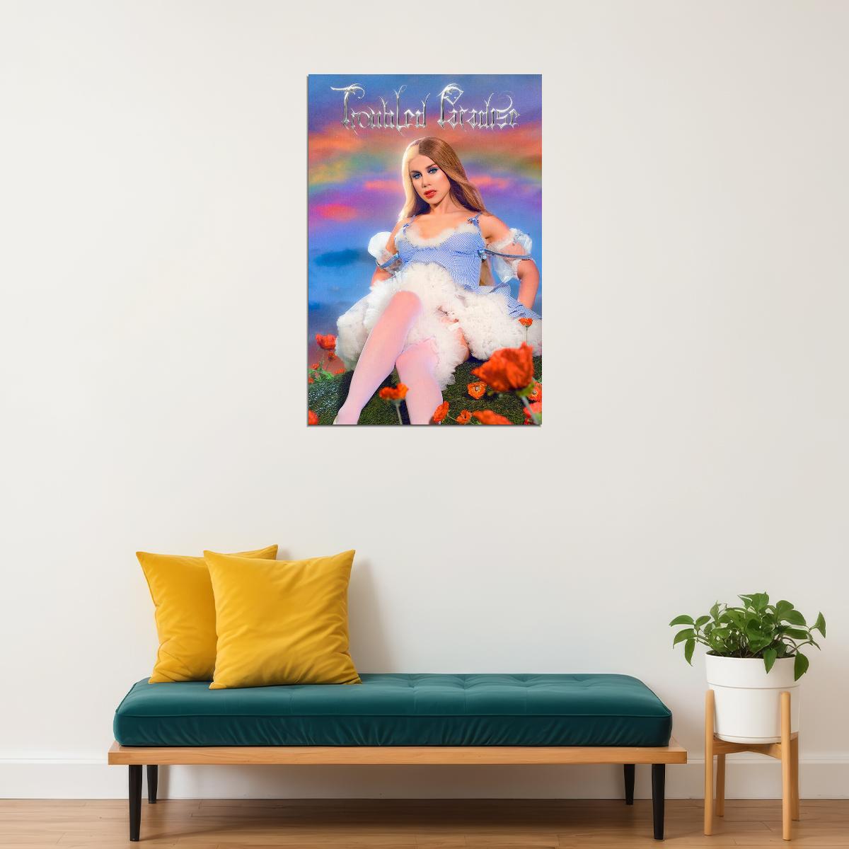 Slayyyter Troubled Paradise Music Album Singer Poster Wall Art Print Home Wall Decor - xonomax