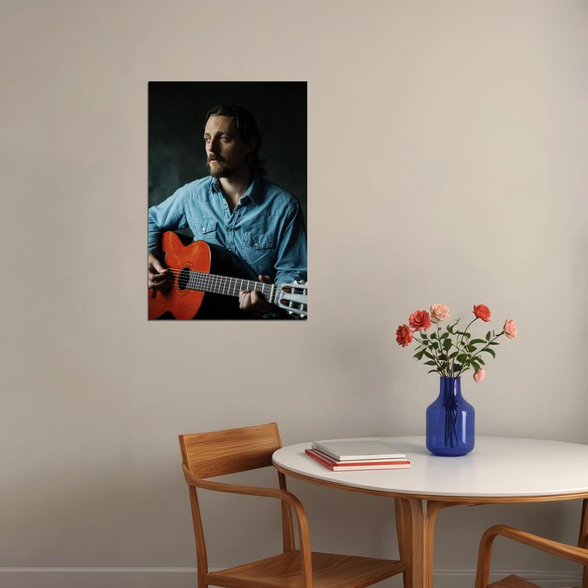 Singer Sturgill Simpson Playing Acoustic Guitar Poster Wall Art Print Home Wall Decor - xonomax
