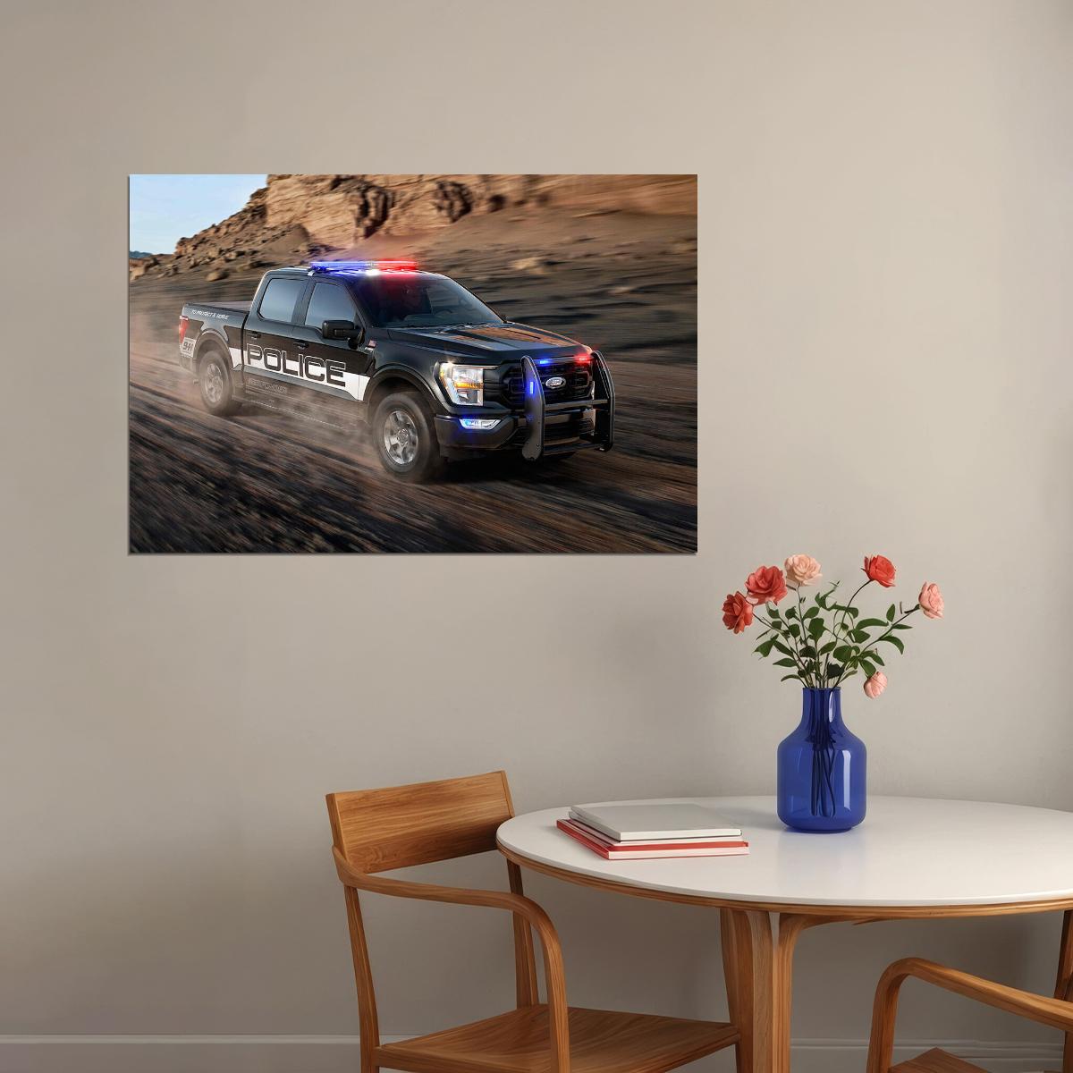 Ford F-150 Police Responder Poster Wall Art Print Home Wall Decor - xonomax