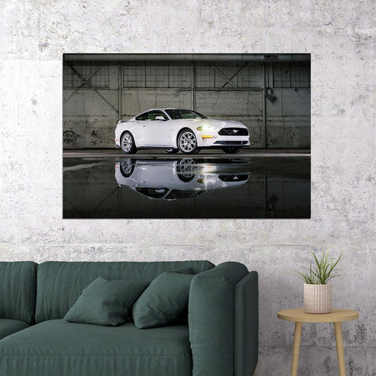 Ford Mustang Gt Ice White Appearance Package Poster Wall Art Print Home Wall Decor - xonomax