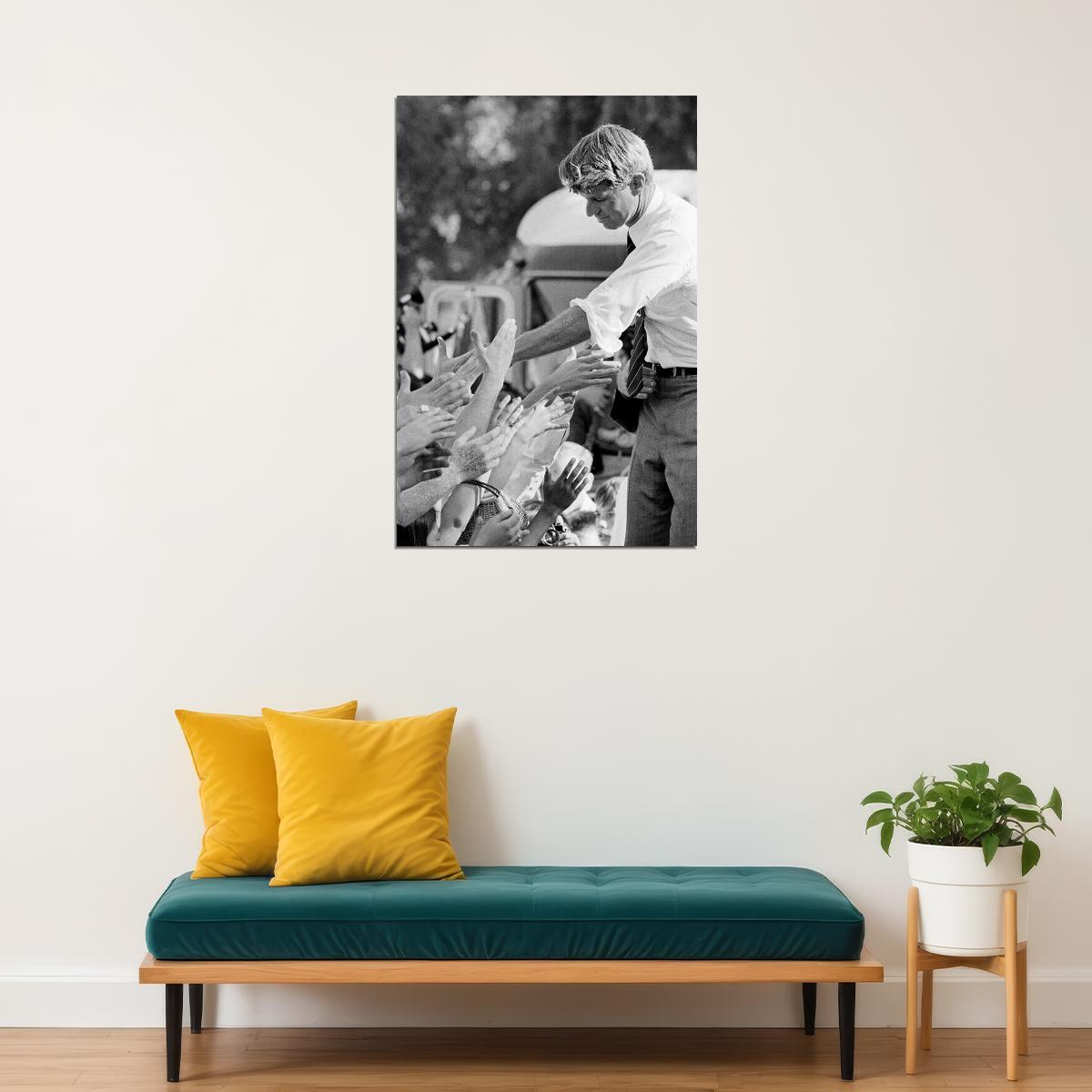 Bobby Kennedy On Presidential Campaign Trail Poster Wall Art Print Home Wall Decor - xonomax