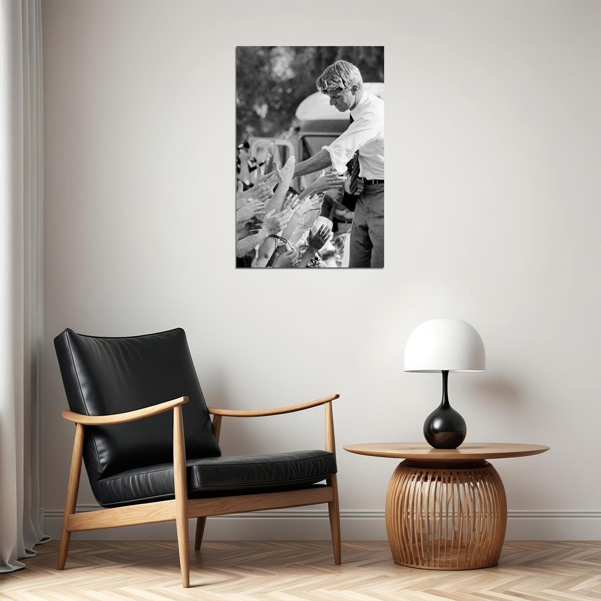 Bobby Kennedy On Presidential Campaign Trail Poster Wall Art Print Home Wall Decor - xonomax