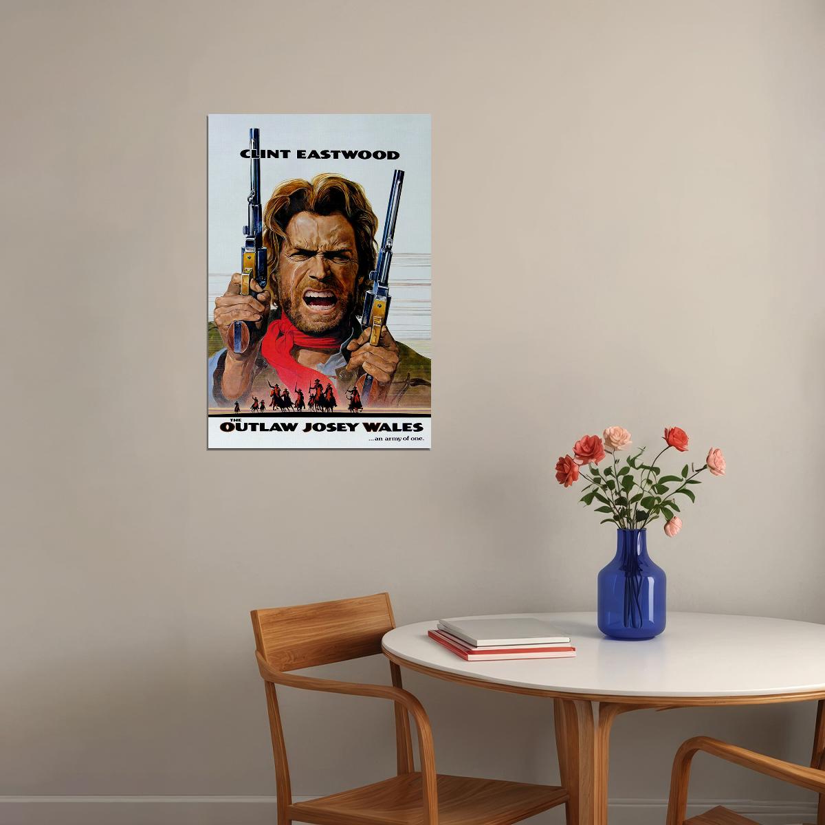 Clint Eastwood In The Outlaw Josey Wales Movie Poster Wall Art Print Home Wall Decor - xonomax