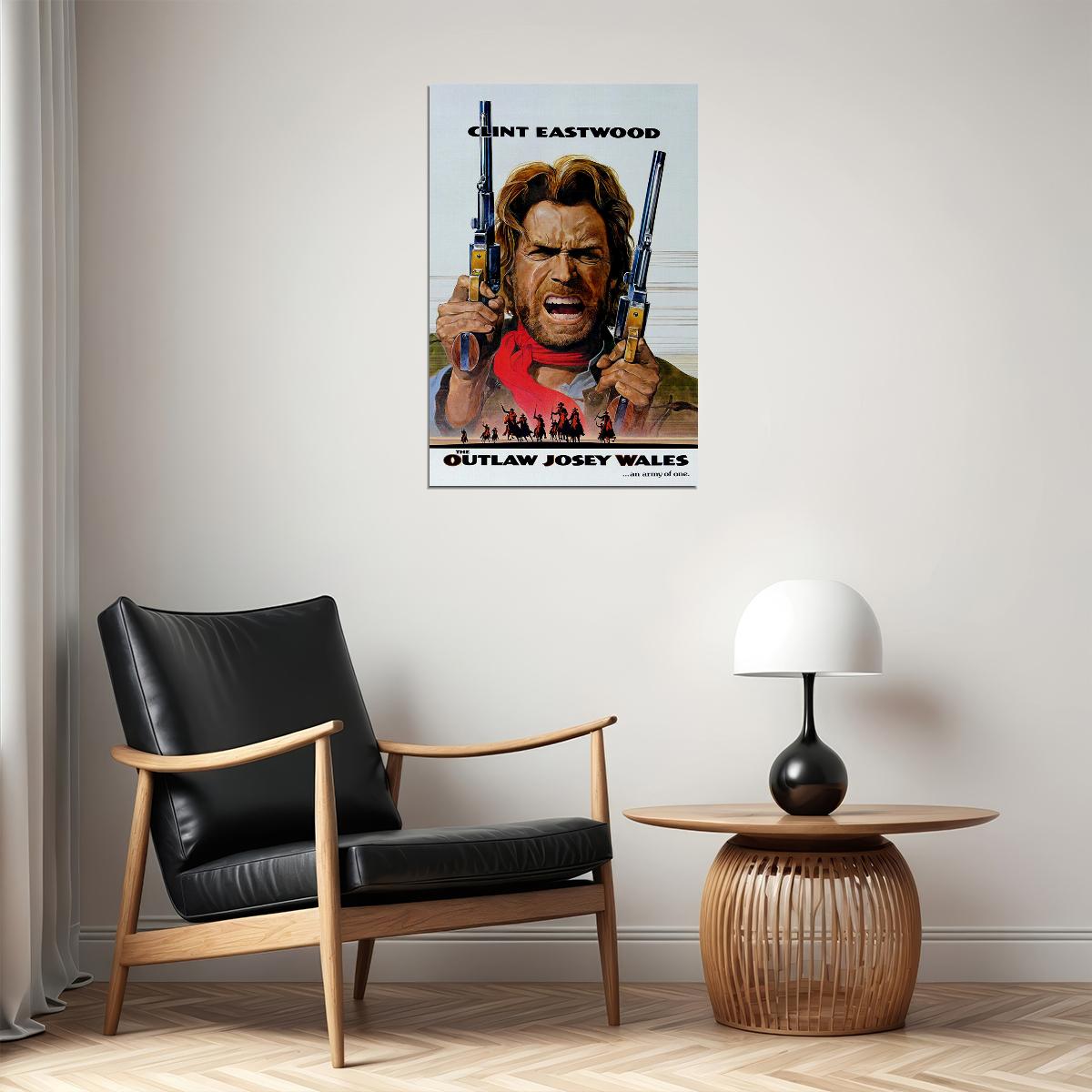 Clint Eastwood In The Outlaw Josey Wales Movie Poster Wall Art Print Home Wall Decor - xonomax