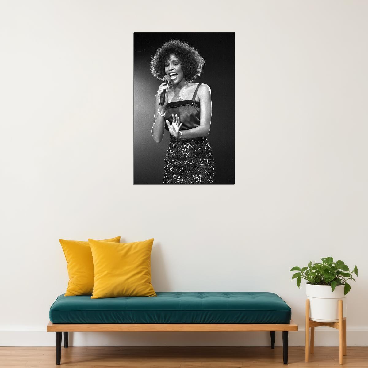 Whitney Houston Composer Actor Poster Wall Art Print Home Wall Decor - xonomax